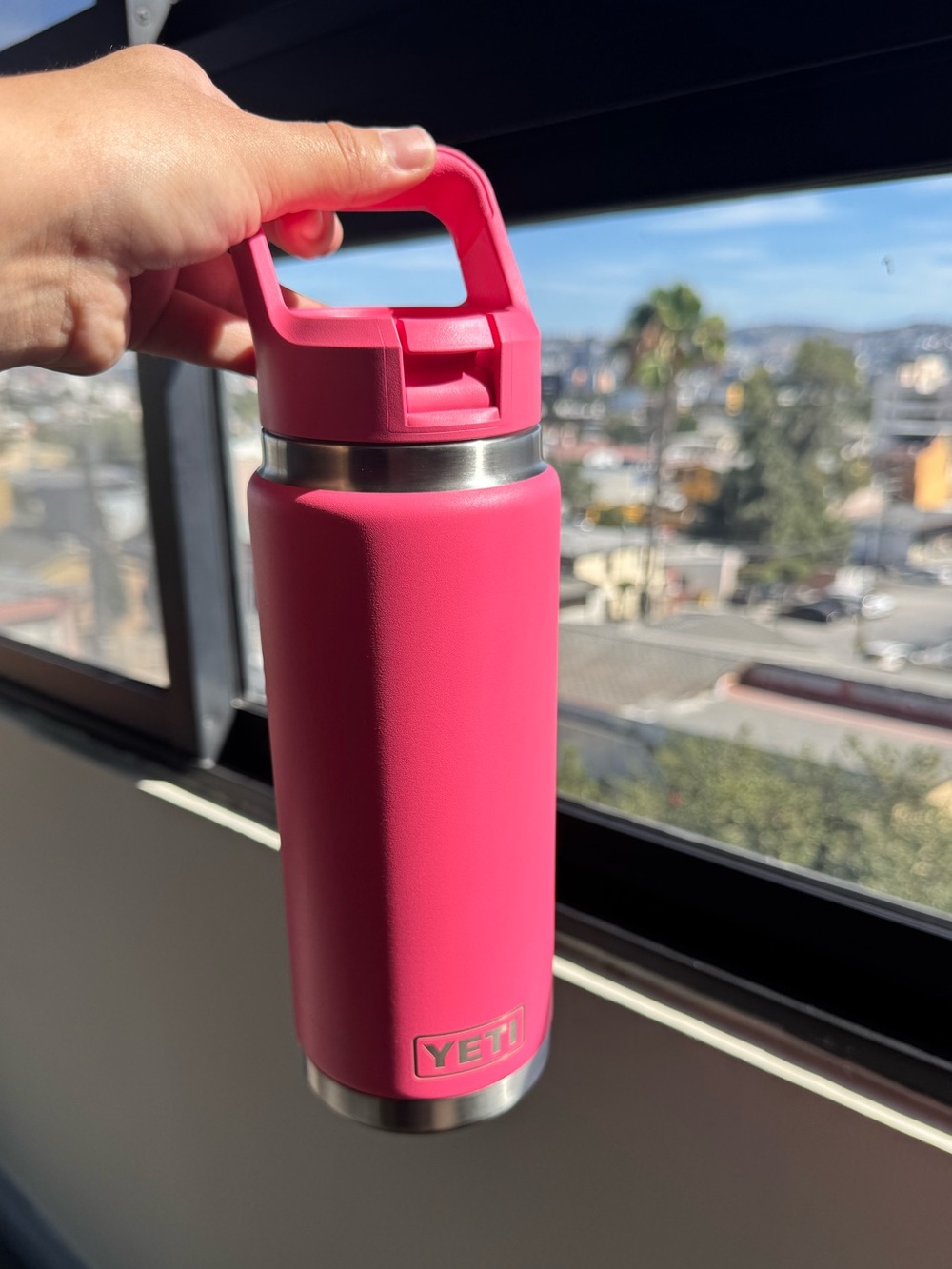 YETI Pink Stainless Steel Insulated Bottle with Handle